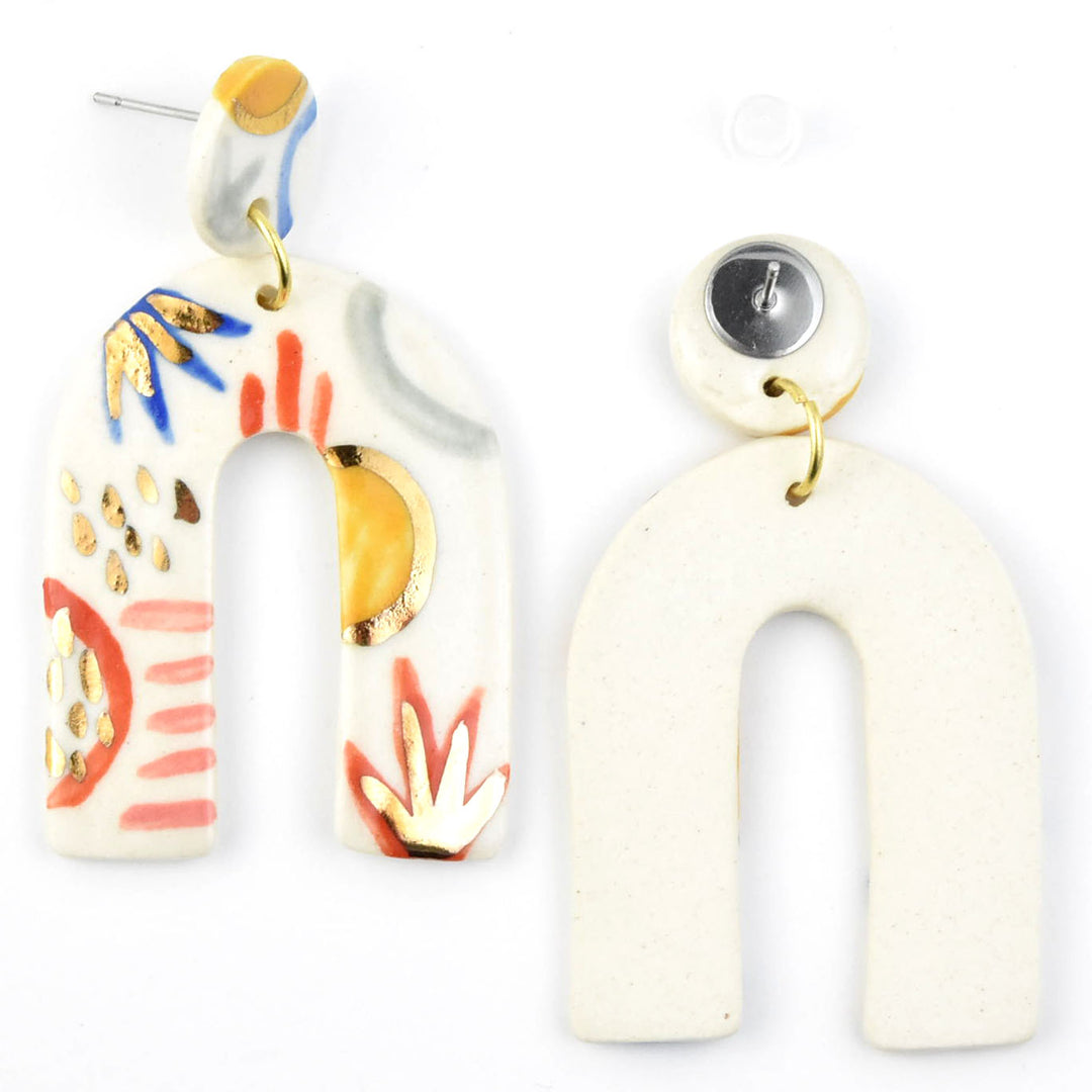 Abstract Shape Arch Earrings