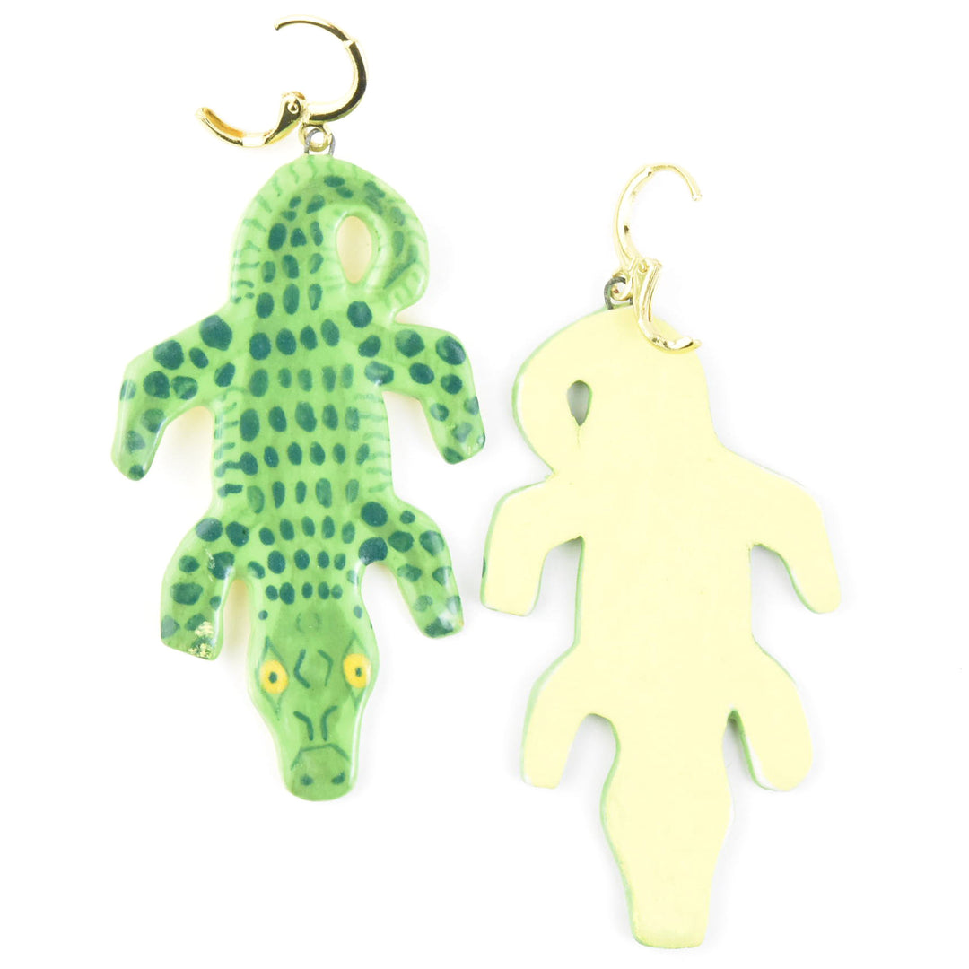 Alligator Statement Earrings - Goldmakers Fine Jewelry