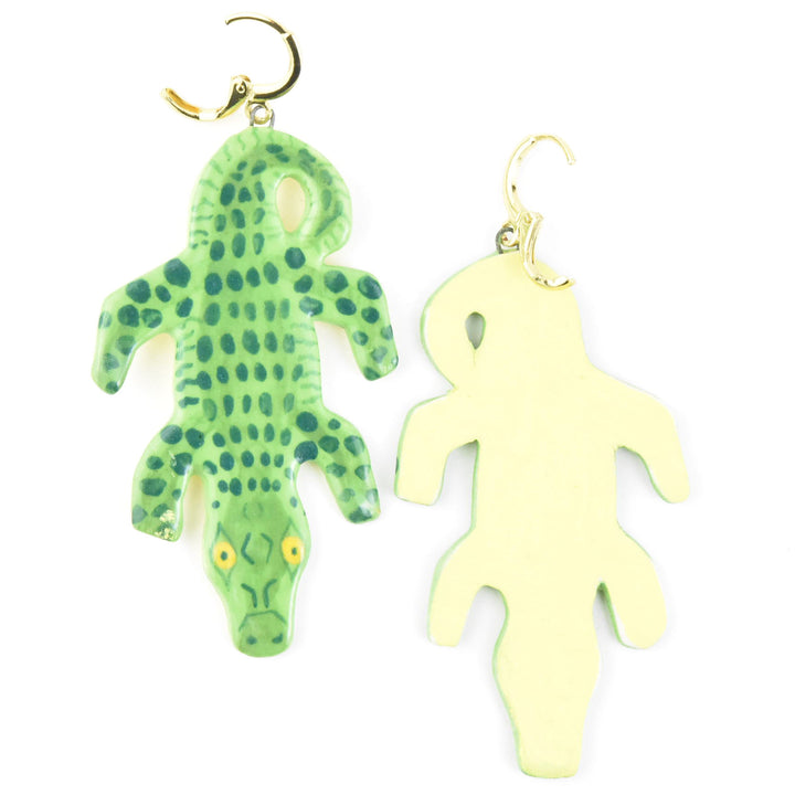 Alligator Statement Earrings - Goldmakers Fine Jewelry