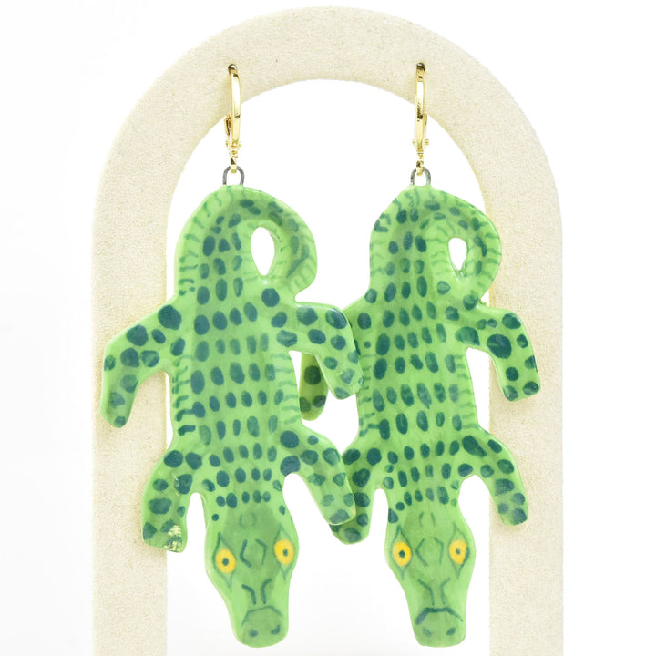 Alligator Statement Earrings - Goldmakers Fine Jewelry