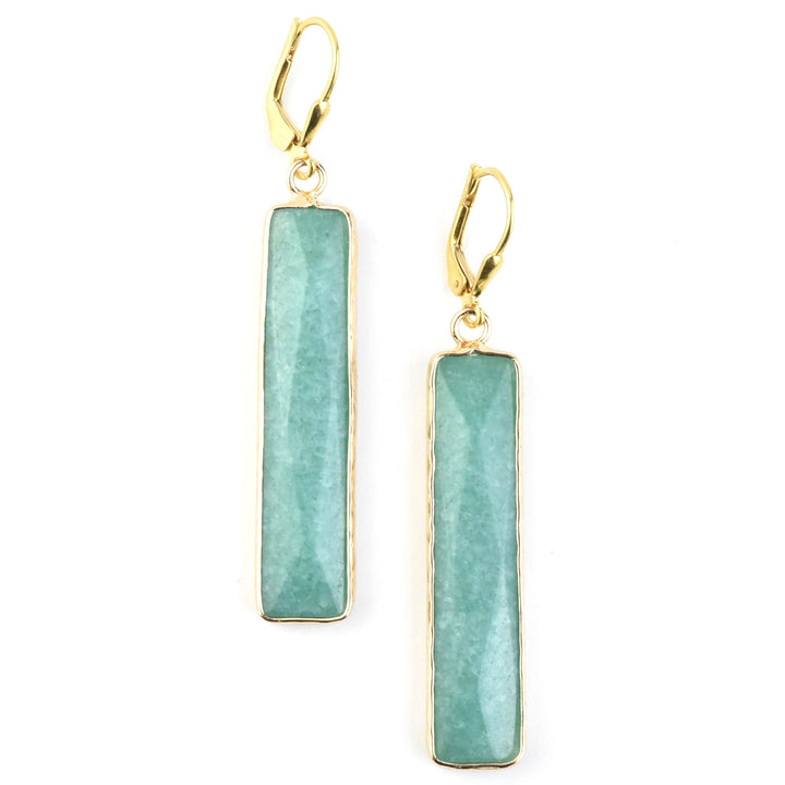 Amazonite Rectangle Earrings