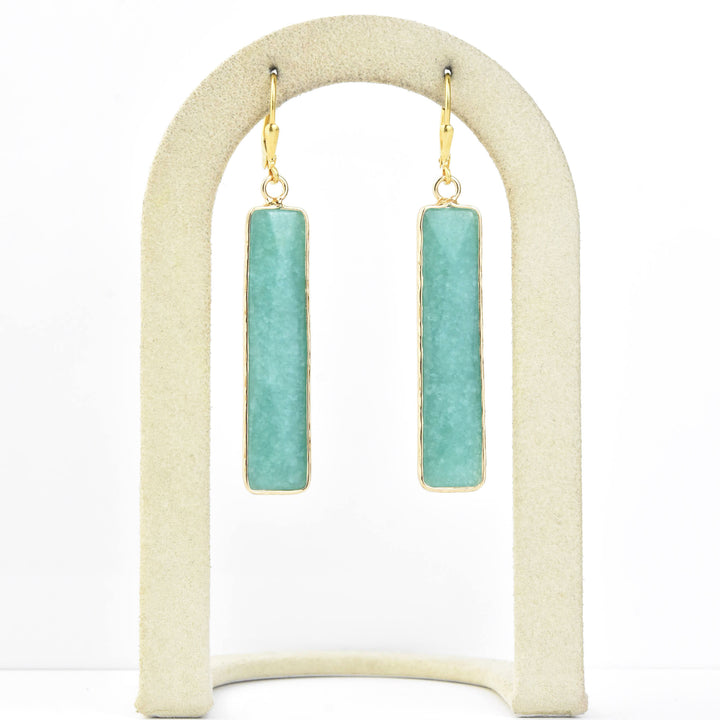 Amazonite Rectangle Earrings