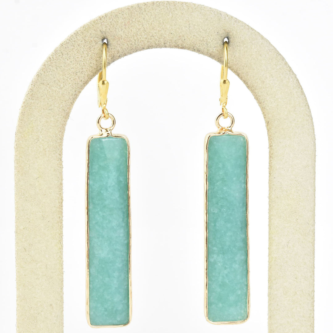 Amazonite Rectangle Earrings