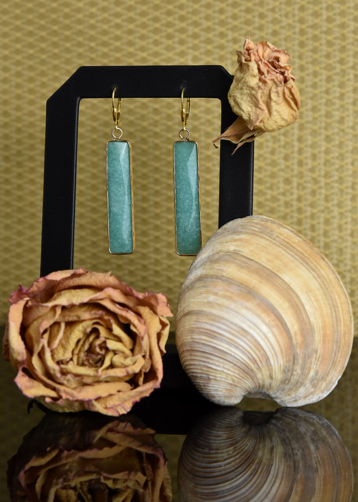 Amazonite Rectangle Earrings