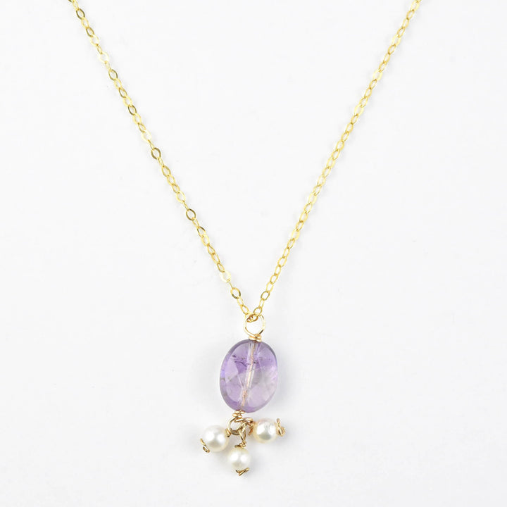 Tiny Bliss Amethyst Necklace - Goldmakers Fine Jewelry