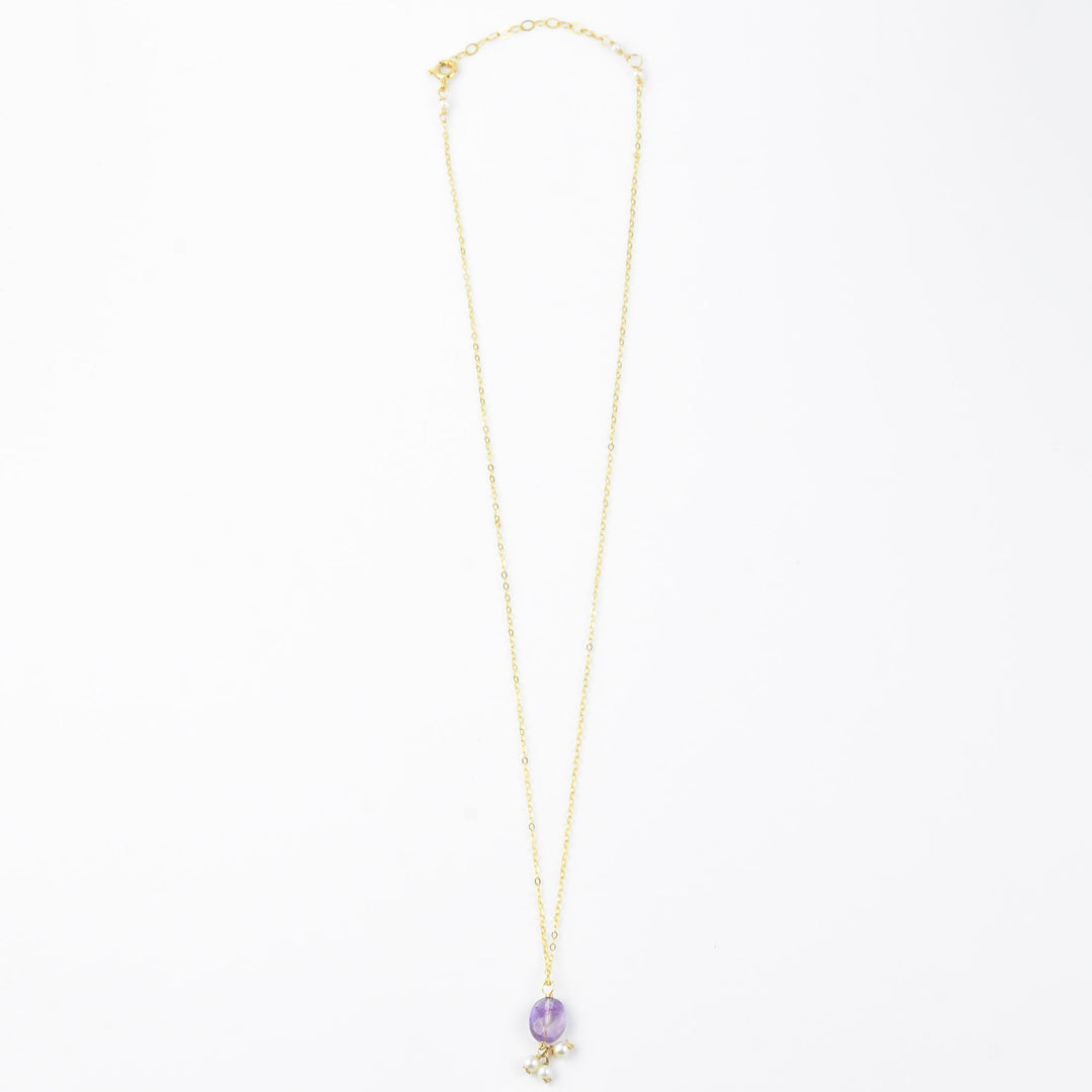 Tiny Bliss Amethyst Necklace - Goldmakers Fine Jewelry