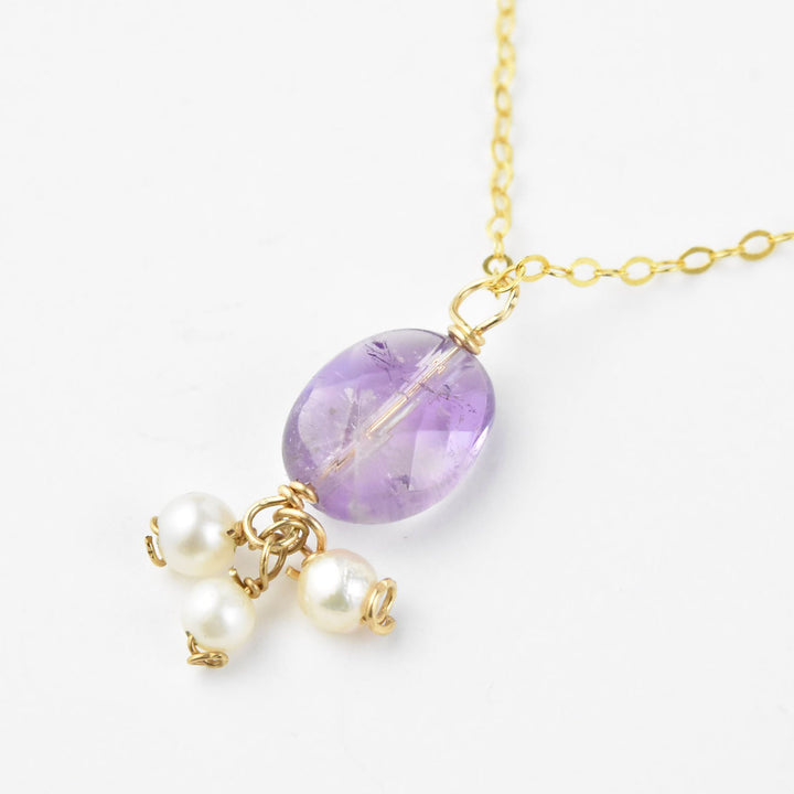 Tiny Bliss Amethyst Necklace - Goldmakers Fine Jewelry