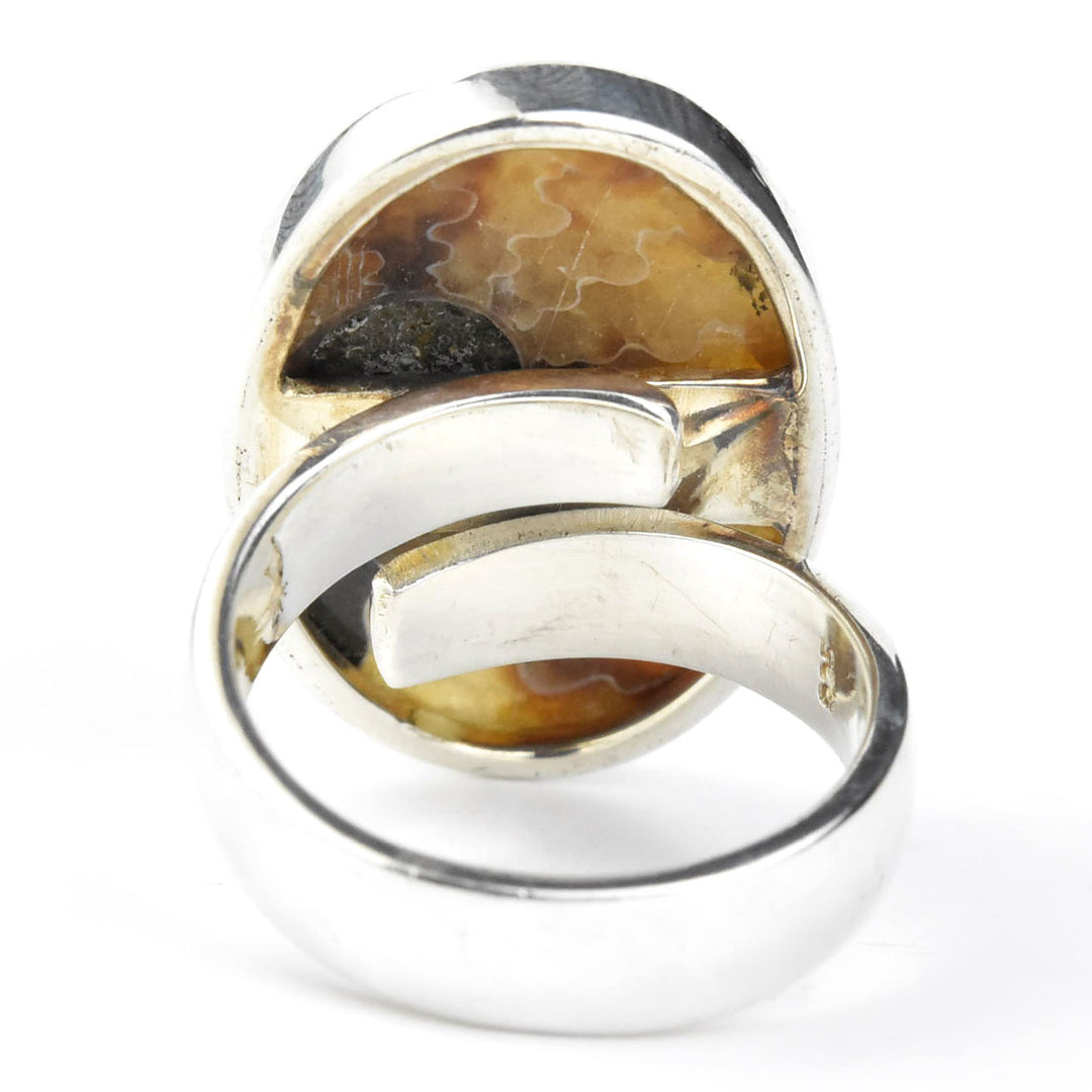 Ammonite Ring in Sterling Silver - Goldmakers Fine Jewelry