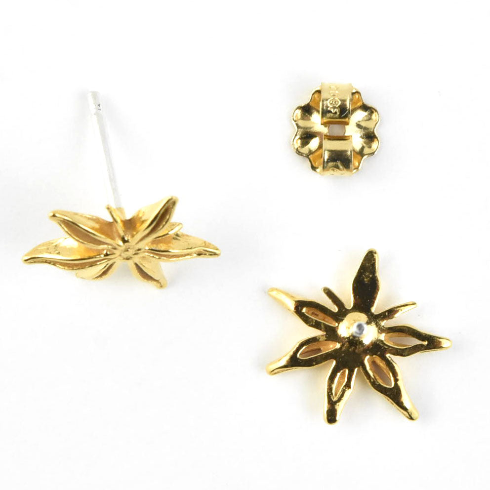 Mini Star Anise Posts - Goldmakers Fine Jewelry