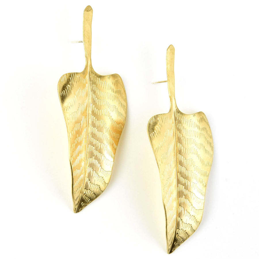 Anthurium Earrings - Goldmakers Fine Jewelry