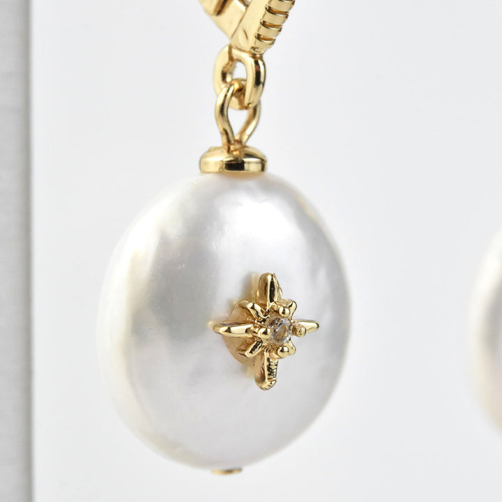 Aphrodite Pearl Earrings - Goldmakers Fine Jewelry