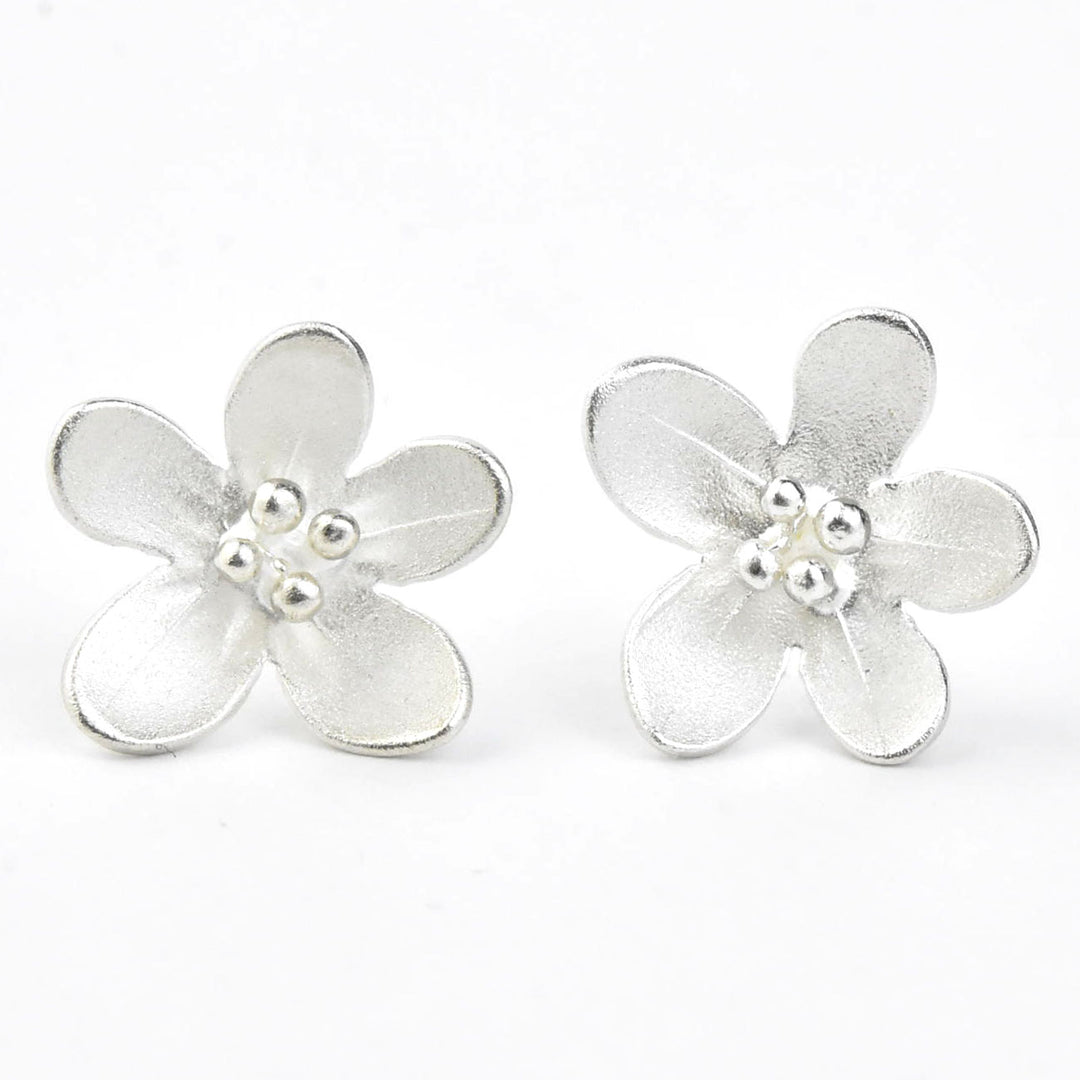 Mini Apple Blossom Post Earrings - Goldmakers Fine Jewelry