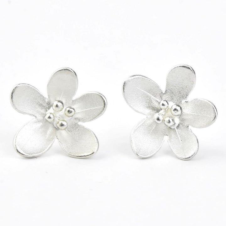 Mini Apple Blossom Post Earrings - Goldmakers Fine Jewelry