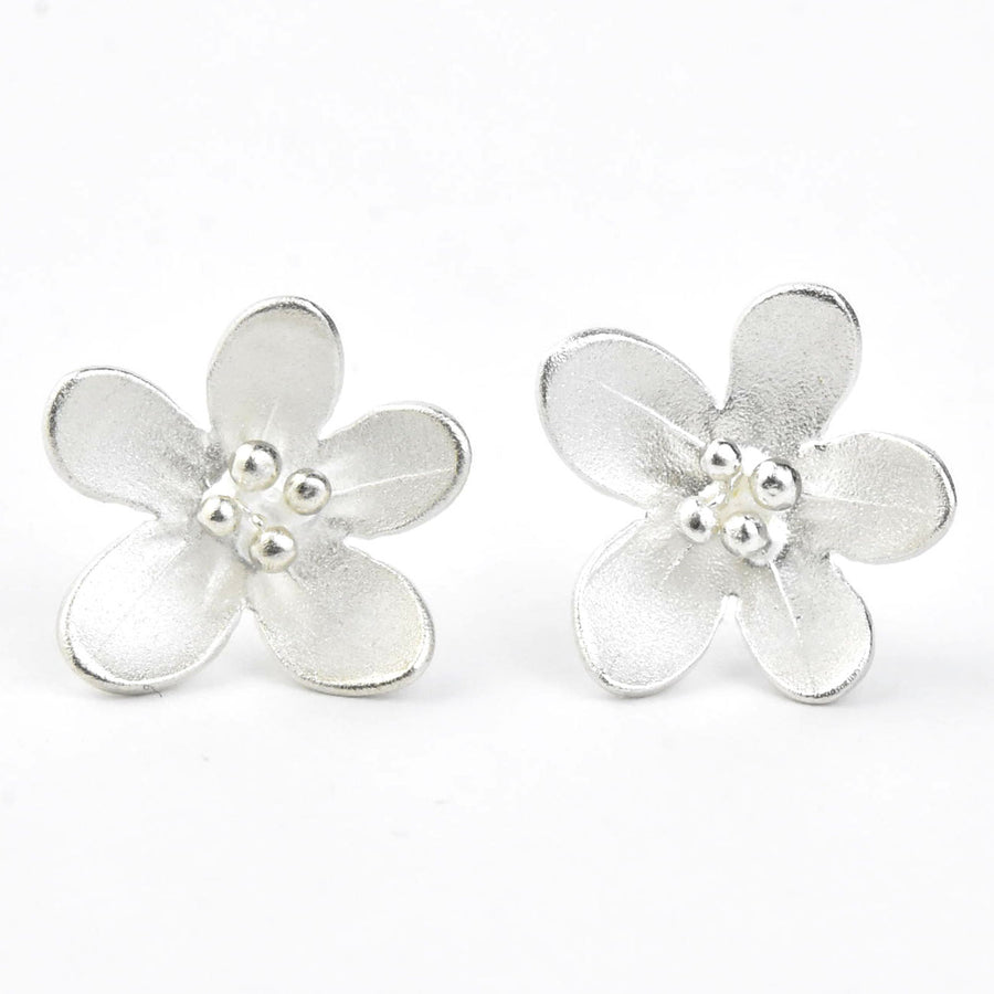 Mini Apple Blossom Post Earrings - Goldmakers Fine Jewelry