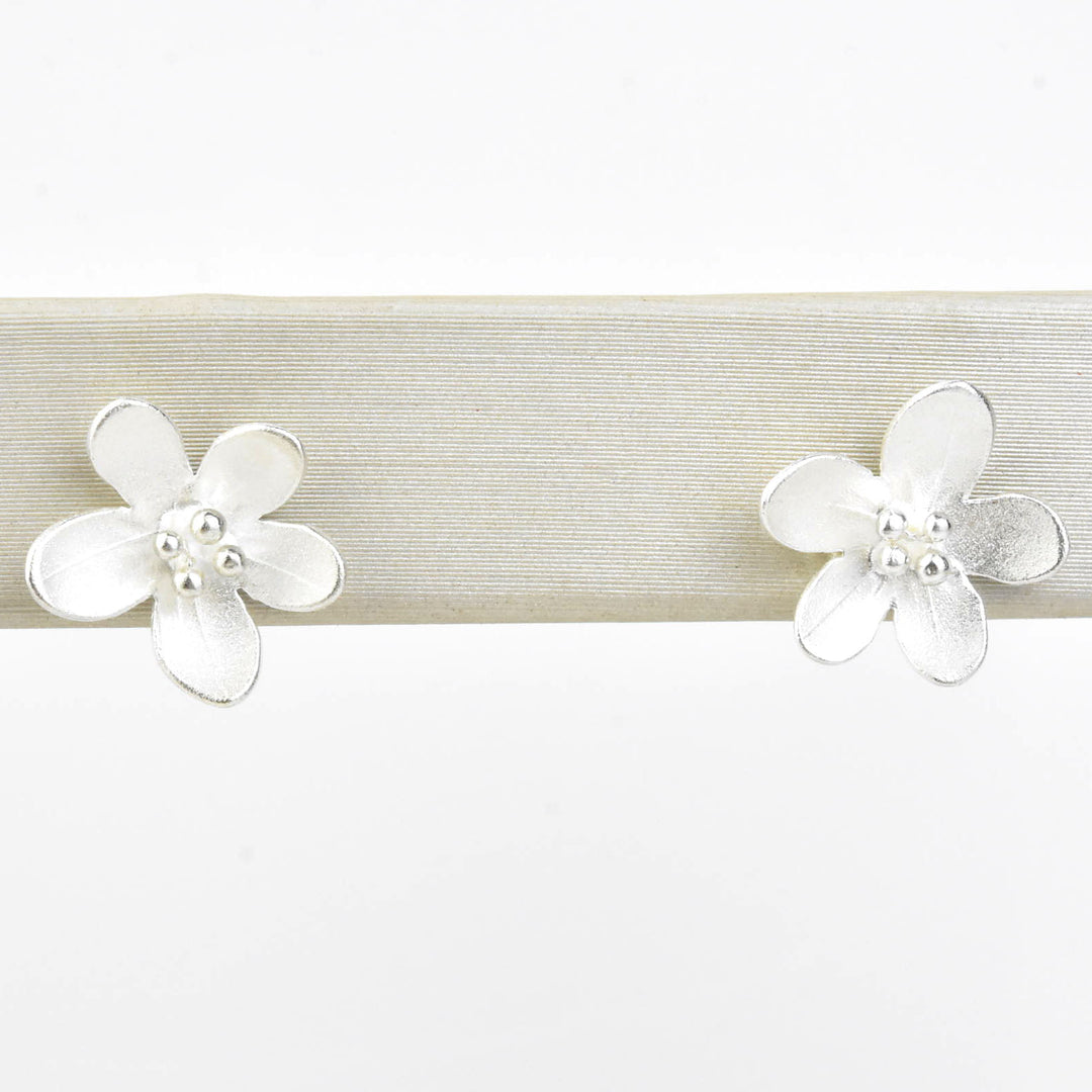 Mini Apple Blossom Post Earrings - Goldmakers Fine Jewelry