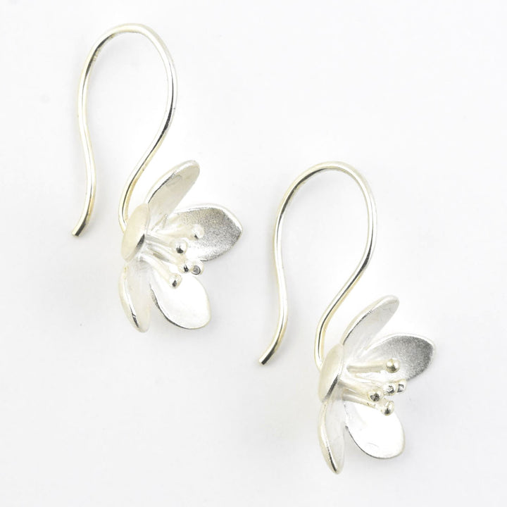 Apple Blossom Wire Drop Earrings - Goldmakers Fine Jewelry