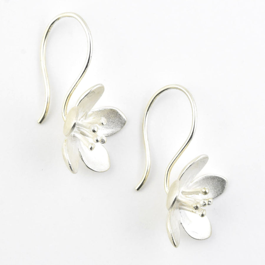 Apple Blossom Wire Drop Earrings - Goldmakers Fine Jewelry