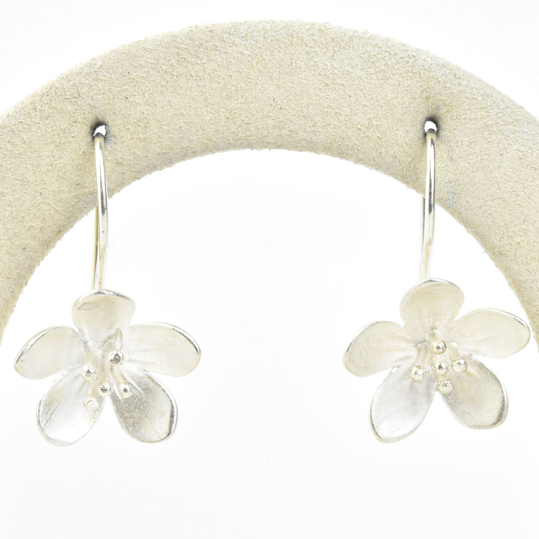 Apple Blossom Wire Drop Earrings - Goldmakers Fine Jewelry