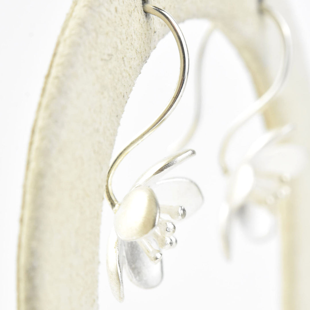 Apple Blossom Wire Drop Earrings - Goldmakers Fine Jewelry