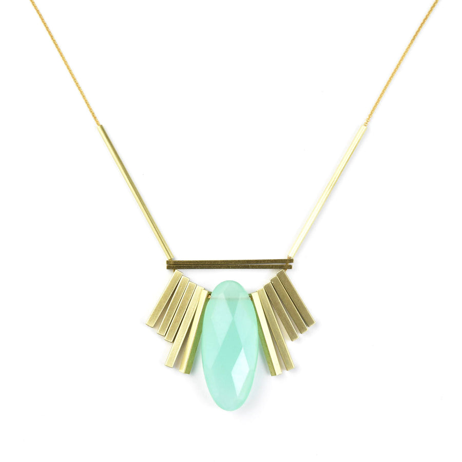 Aquamarine Art Deco Necklace - Goldmakers Fine Jewelry