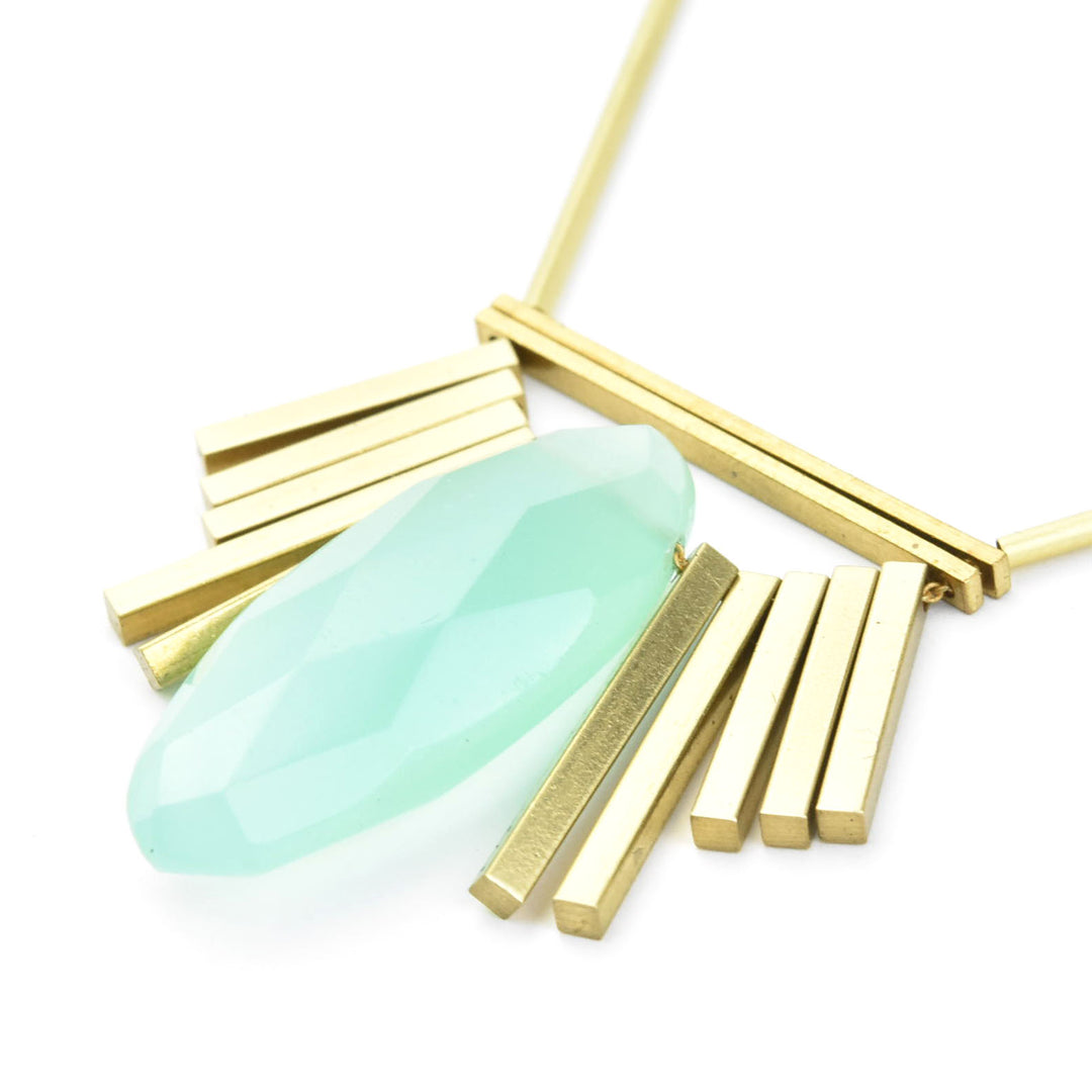 Aquamarine Art Deco Necklace - Goldmakers Fine Jewelry