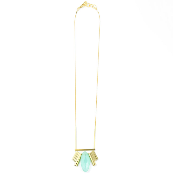 Aquamarine Art Deco Necklace - Goldmakers Fine Jewelry