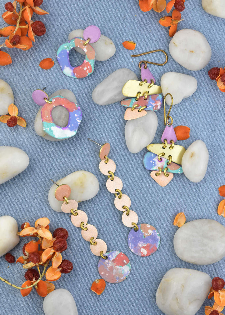 Camino XS Earrings in Mix Rose - Goldmakers Fine Jewelry