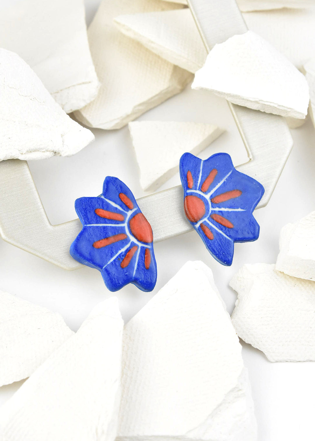 Art Deco Floral Studs