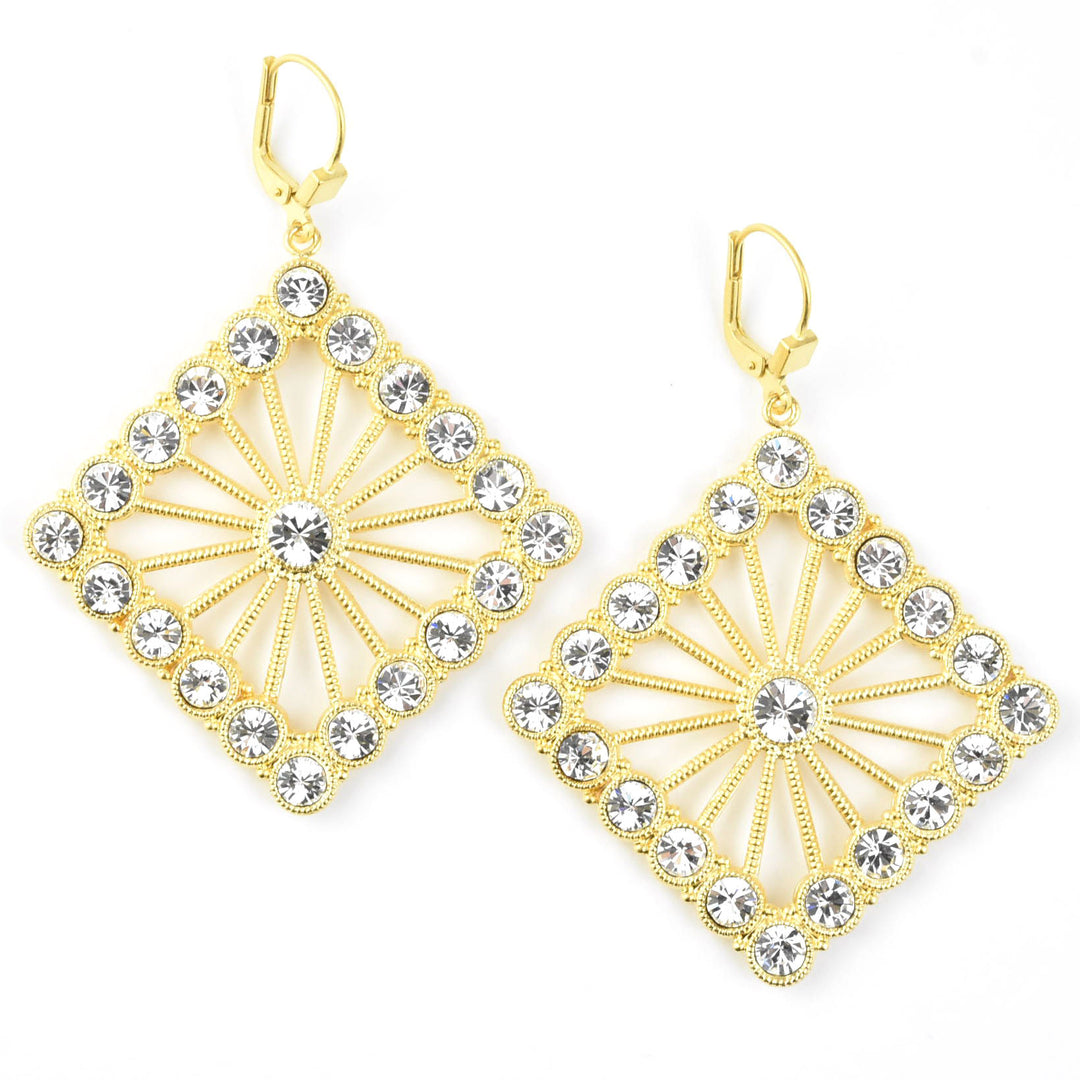 Art Deco Crystal Statement Earrings