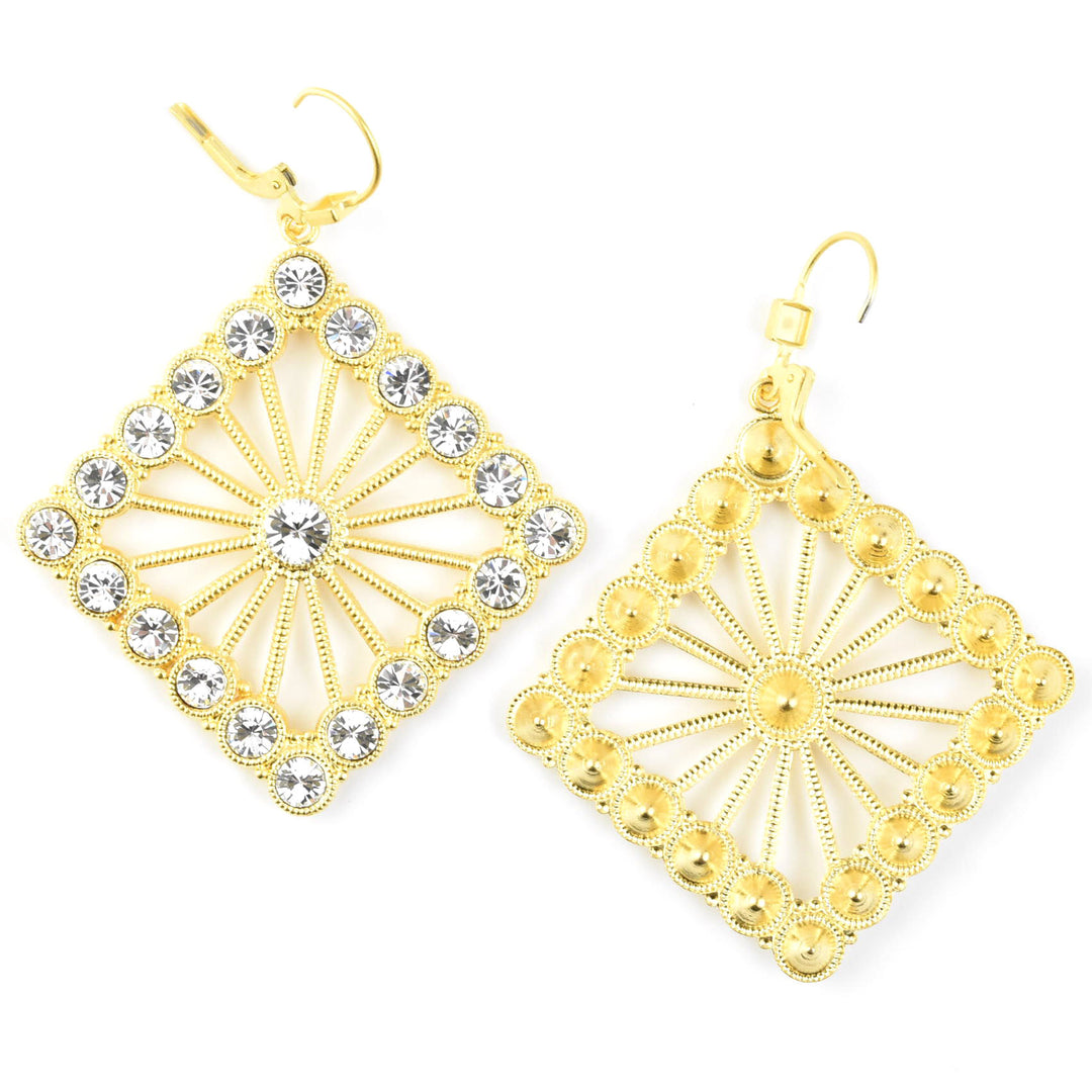 Art Deco Crystal Statement Earrings