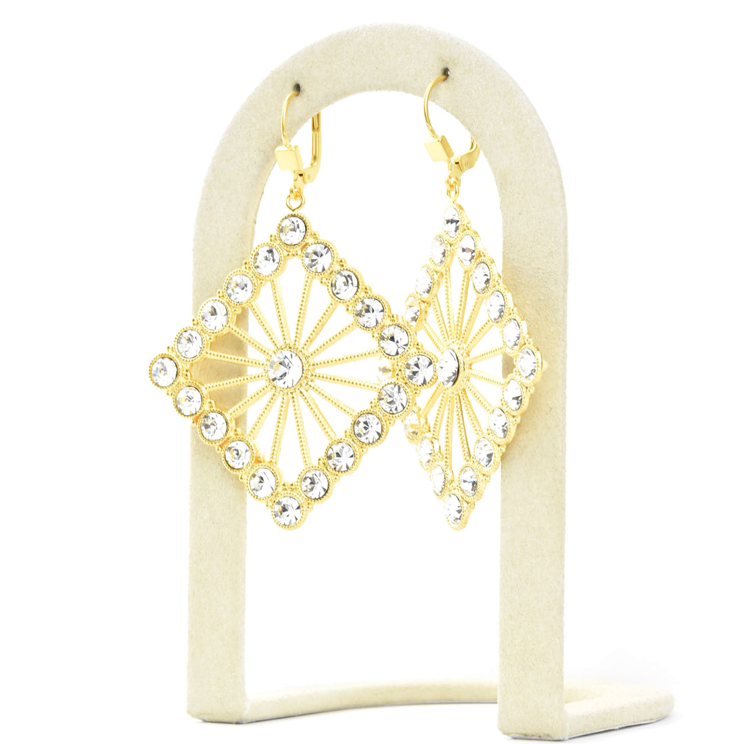 Art Deco Crystal Statement Earrings