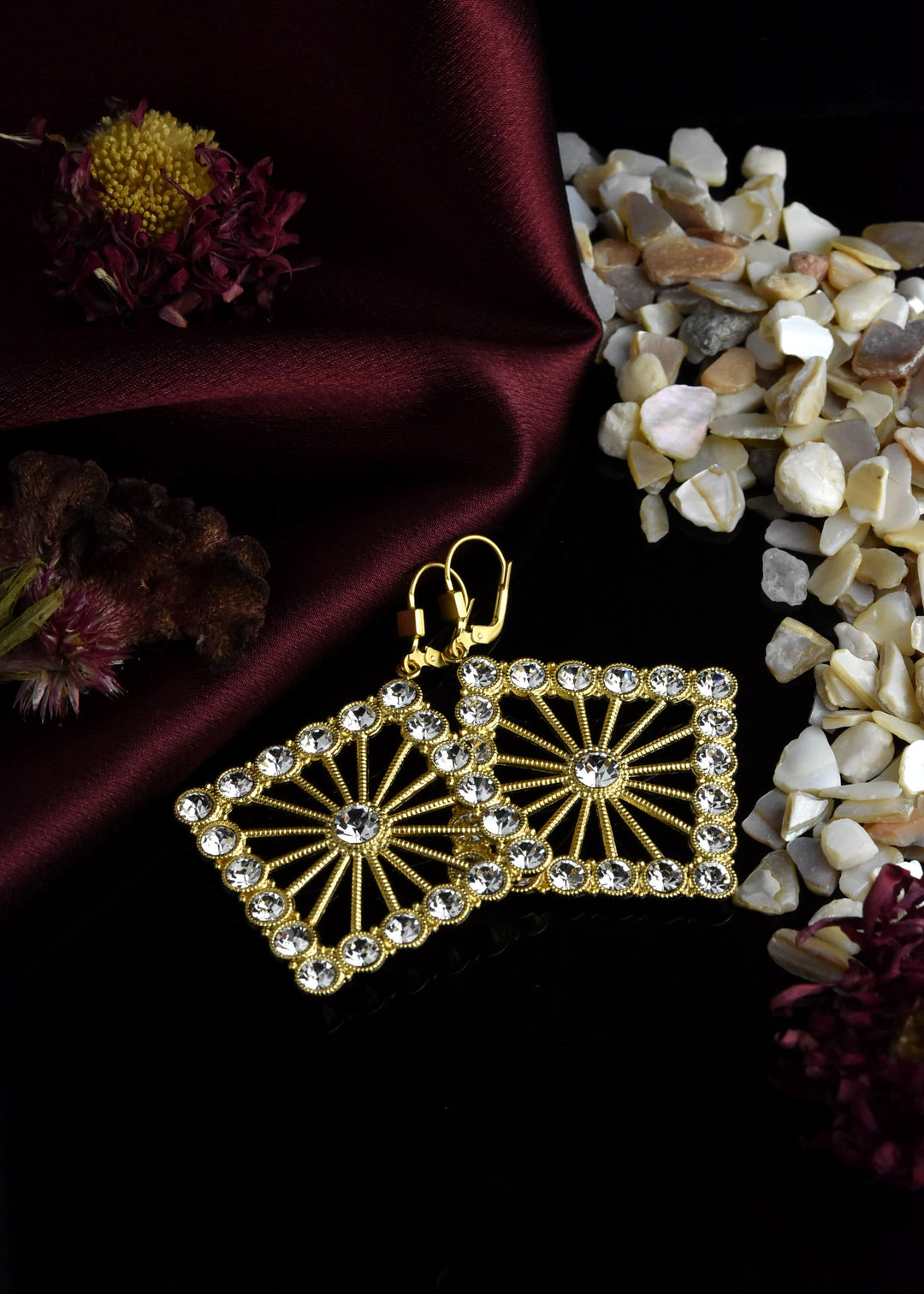 Art Deco Crystal Statement Earrings