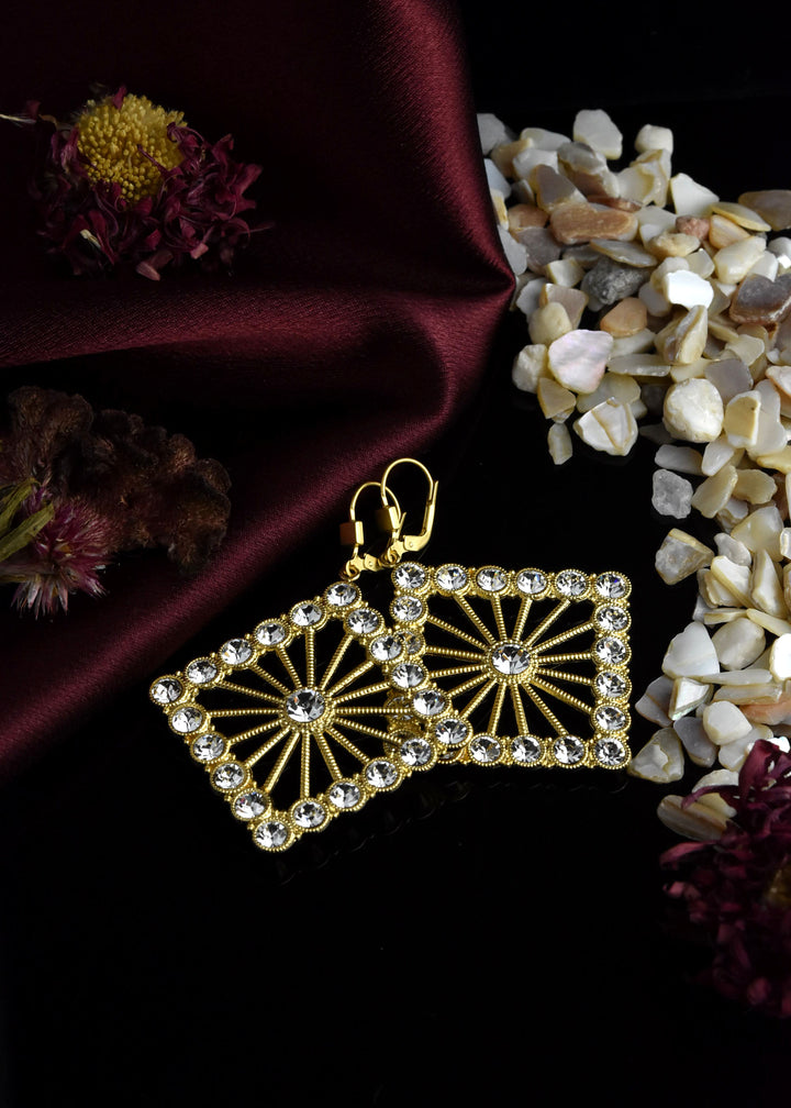 Art Deco Crystal Statement Earrings