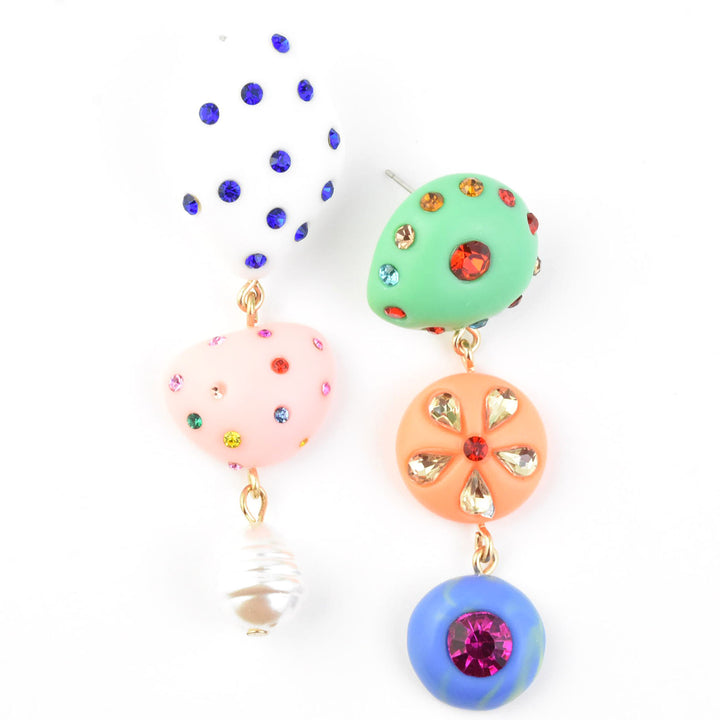 Asymmetrical Crystal Party Earrings