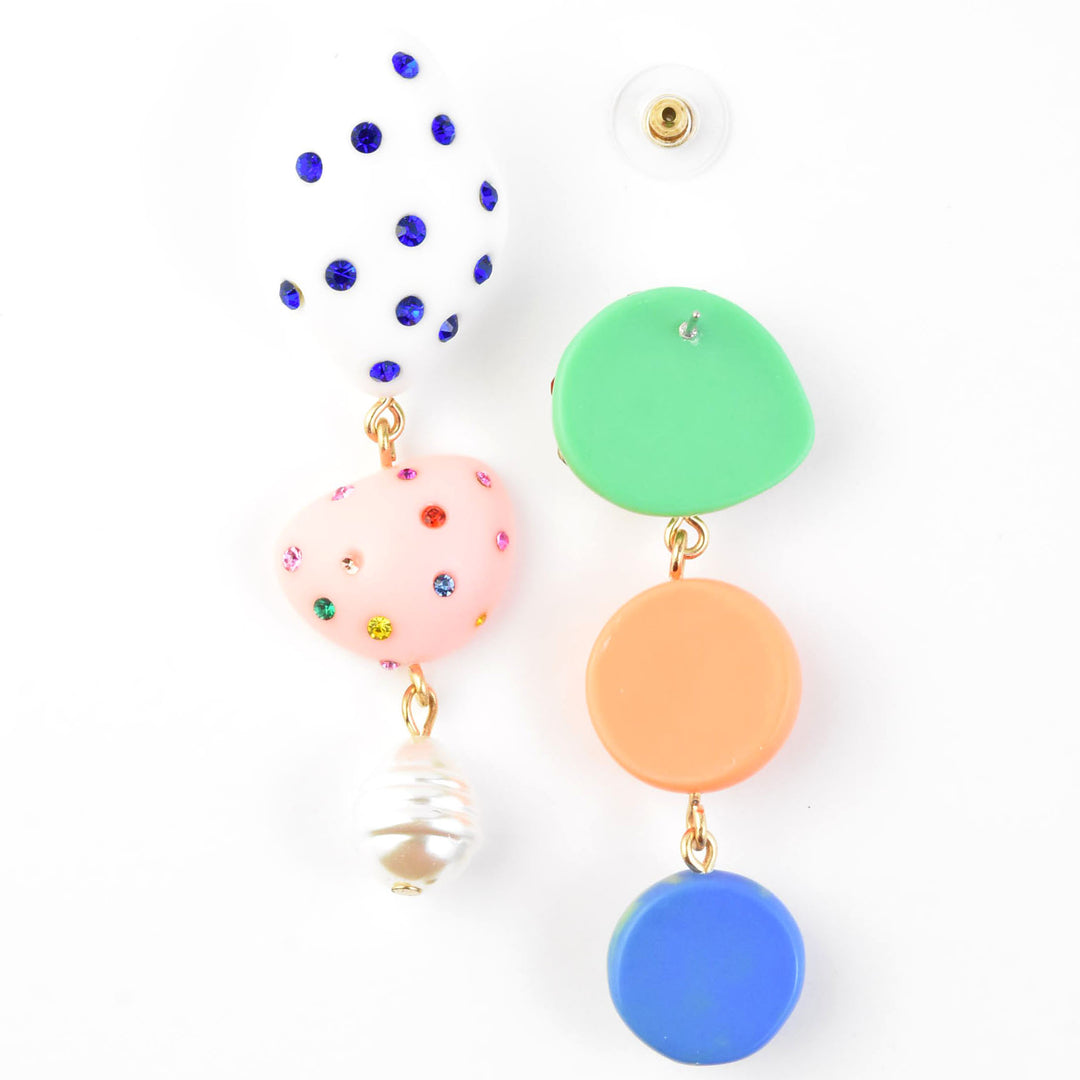 Asymmetrical Crystal Party Earrings