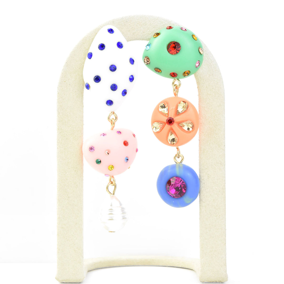 Asymmetrical Crystal Party Earrings