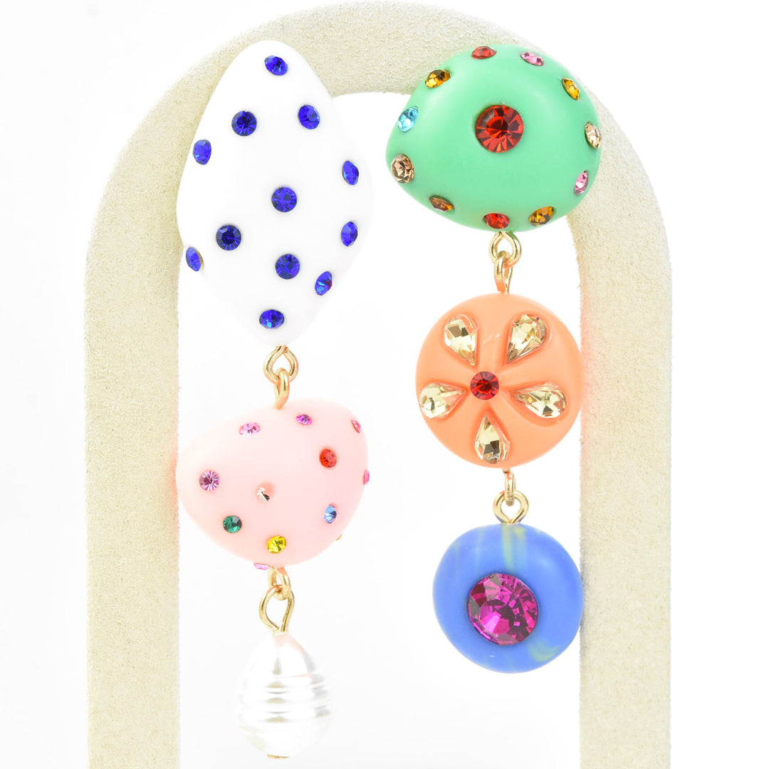 Asymmetrical Crystal Party Earrings