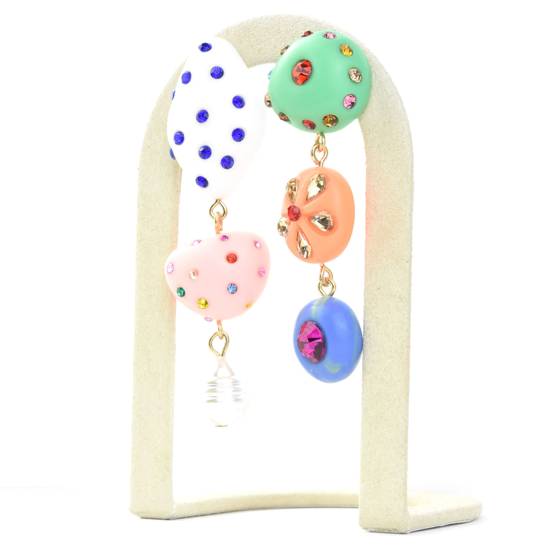 Asymmetrical Crystal Party Earrings