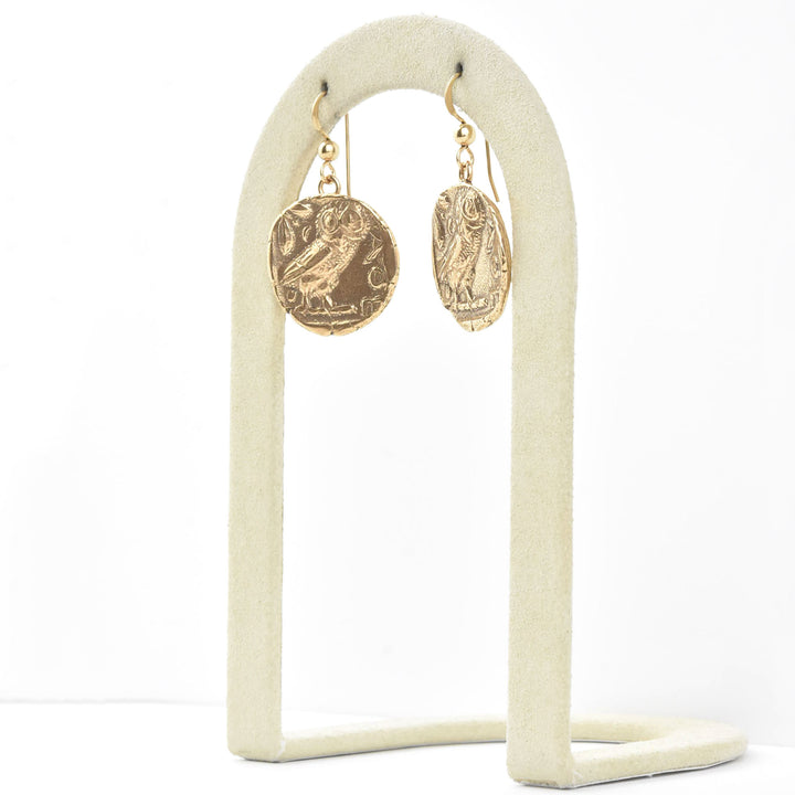Athena's Owl Coin Earrings