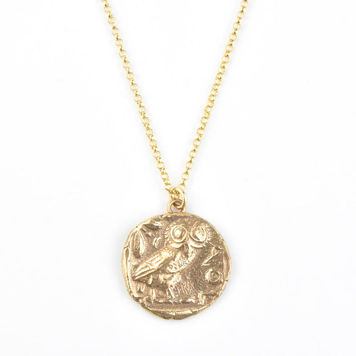 Athena's Owl Coin Necklace