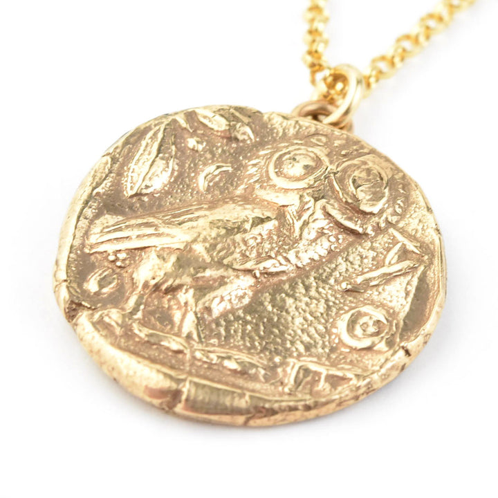Athena's Owl Coin Necklace