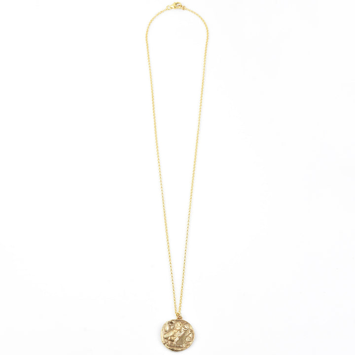 Athena's Owl Coin Necklace