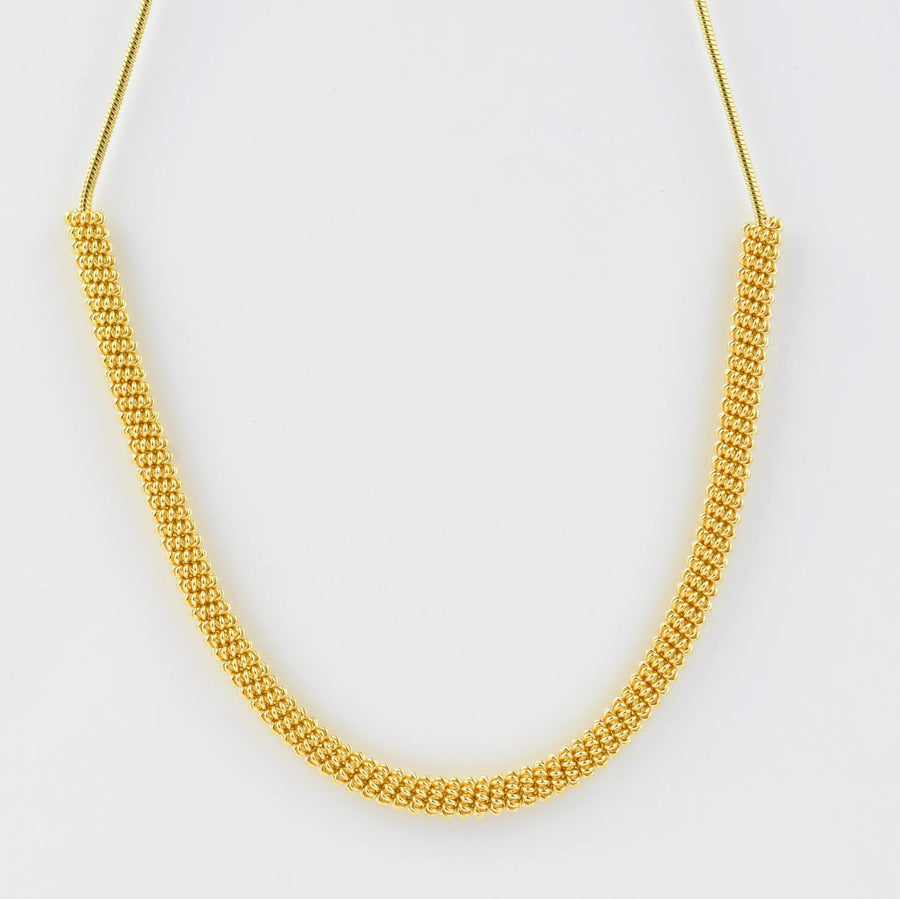 Atoldas Rocas Collar Necklace in Gold Tone - Goldmakers Fine Jewelry