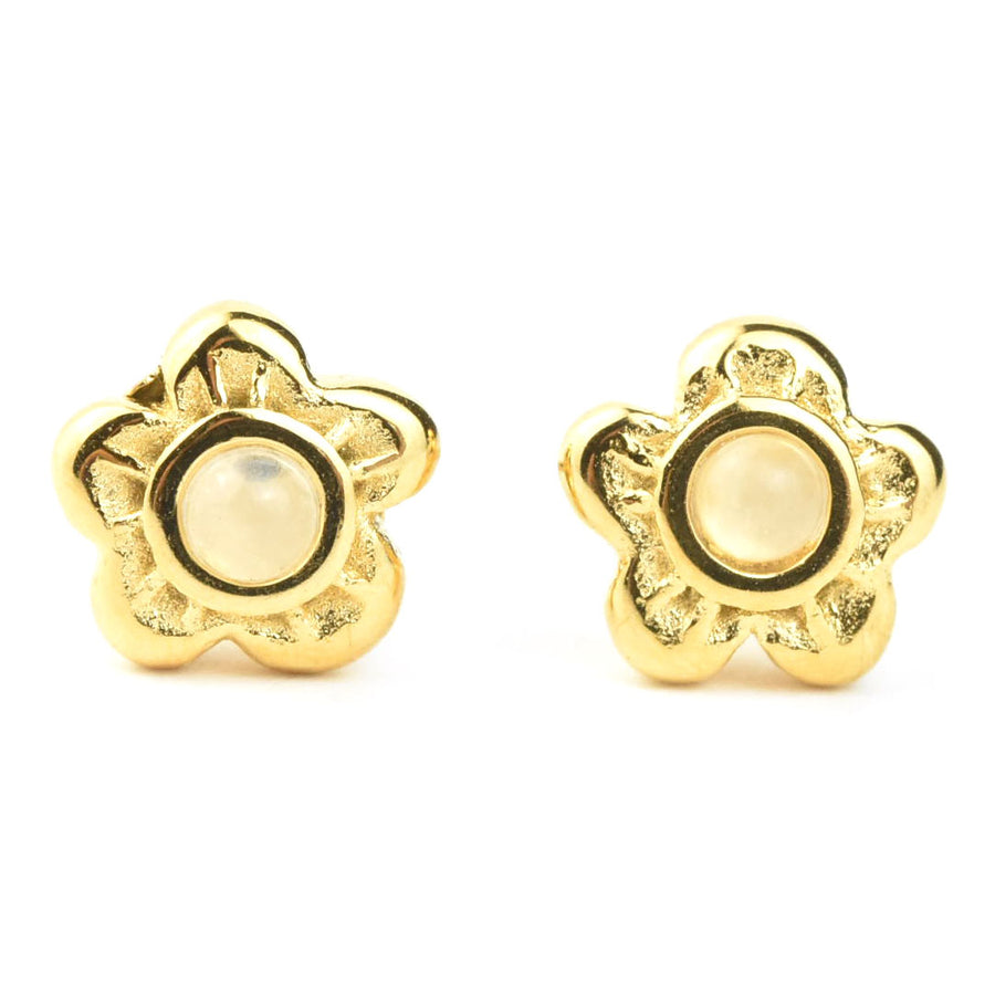 Autumn Bloom Mini Studs, Screw-back - Goldmakers Fine Jewelry