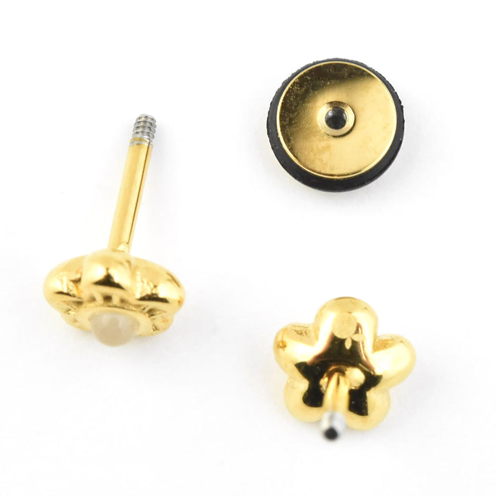 Autumn Bloom Mini Studs, Screw-back - Goldmakers Fine Jewelry