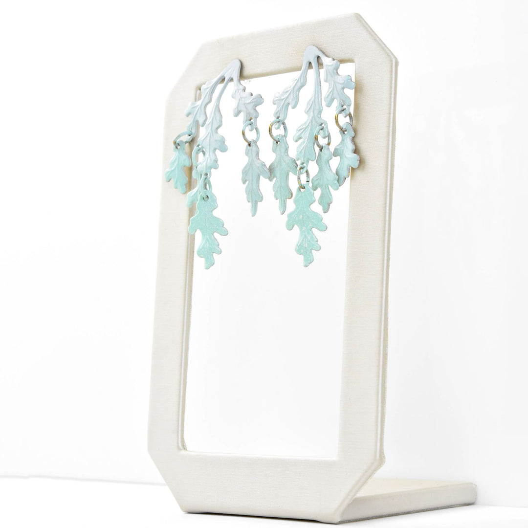 Azure Weeping Oak Earrings