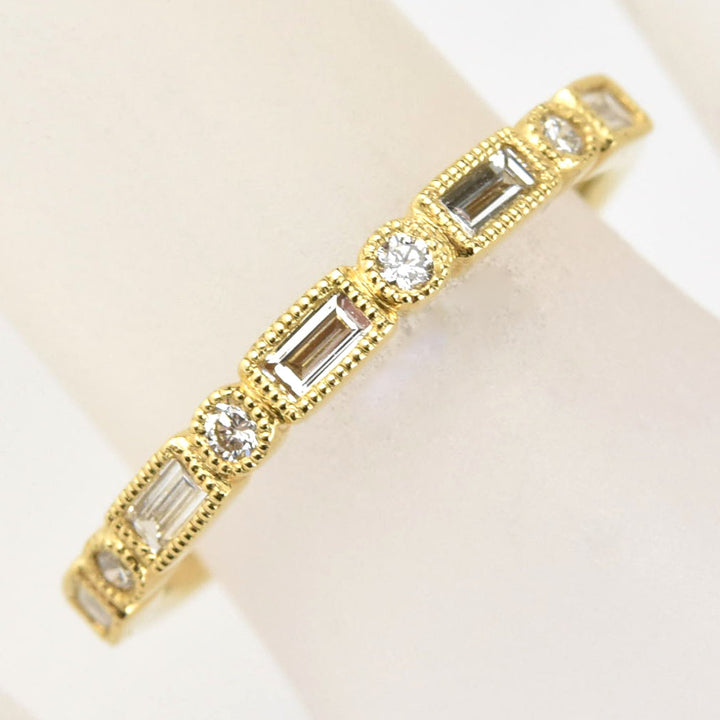 Baguette Diamond Band in 18k Yellow Gold - Goldmakers Fine Jewelry