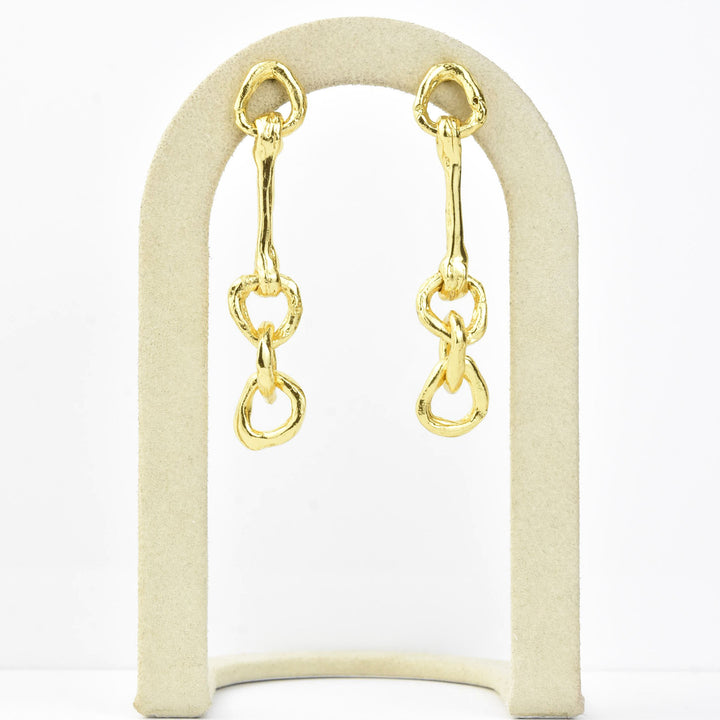Sculptural Organic Chain Earrings