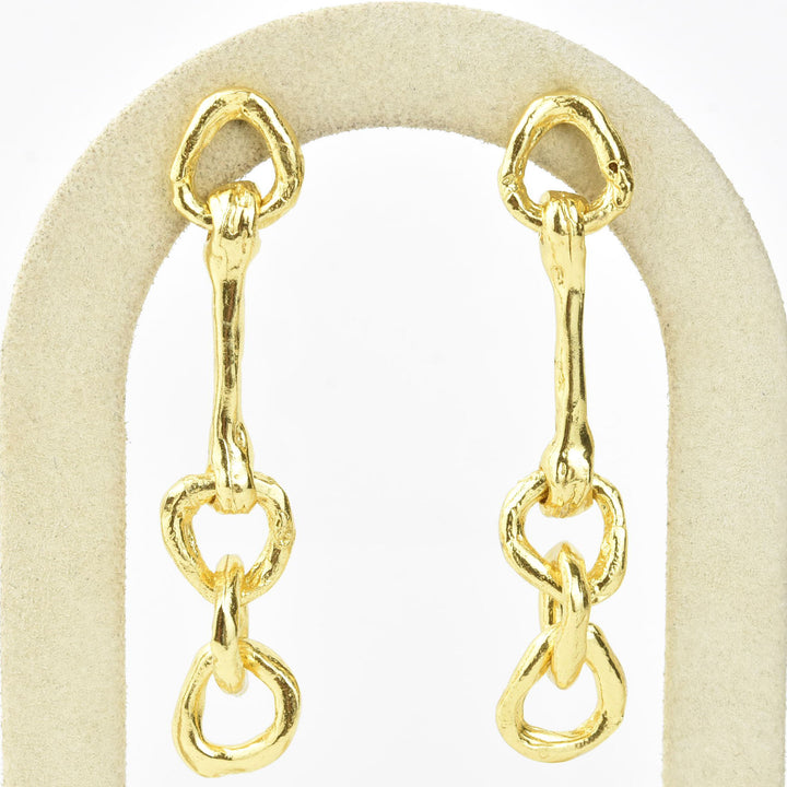 Sculptural Organic Chain Earrings