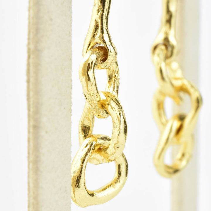 Sculptural Organic Chain Earrings
